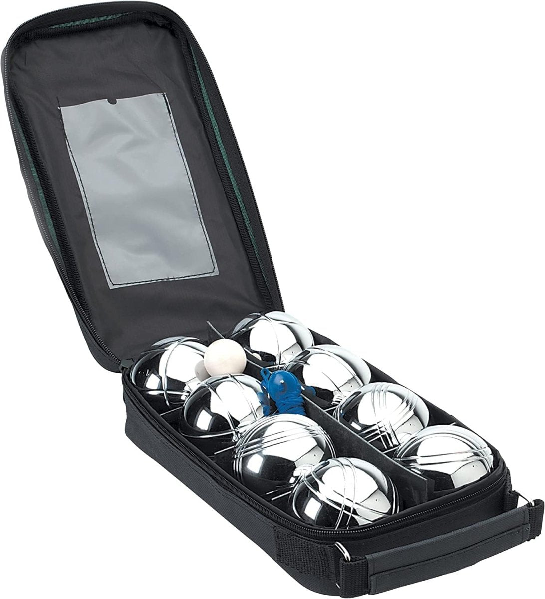 XYZ Set of 8 Chromed Boule In Nylon Zip Carry Case - XYZ Sports