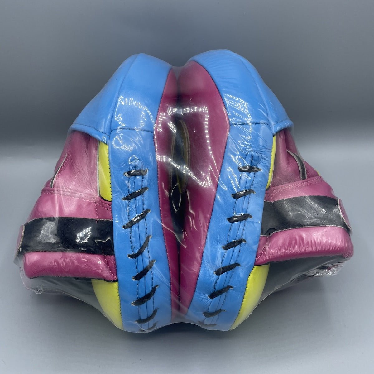 XYZ Y2 Leather Pro Cobra Mitts - Blue/Pink/Yellow - XYZ Sports