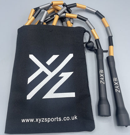 XYZ X2 Freestyle Beaded Jump Rope - Black/Gold - XYZ Sports