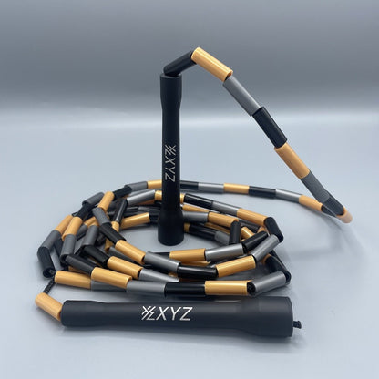 XYZ X2 Freestyle Beaded Jump Rope - Black/Gold - XYZ Sports