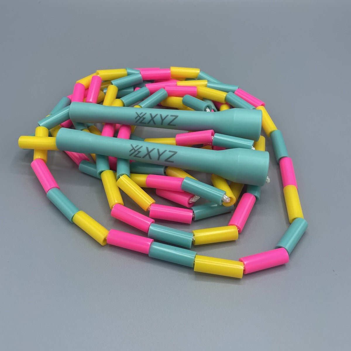 XYZ X2 Freestyle Beaded Jump Rope - Turquoise/Pink/Yellow - XYZ Sports